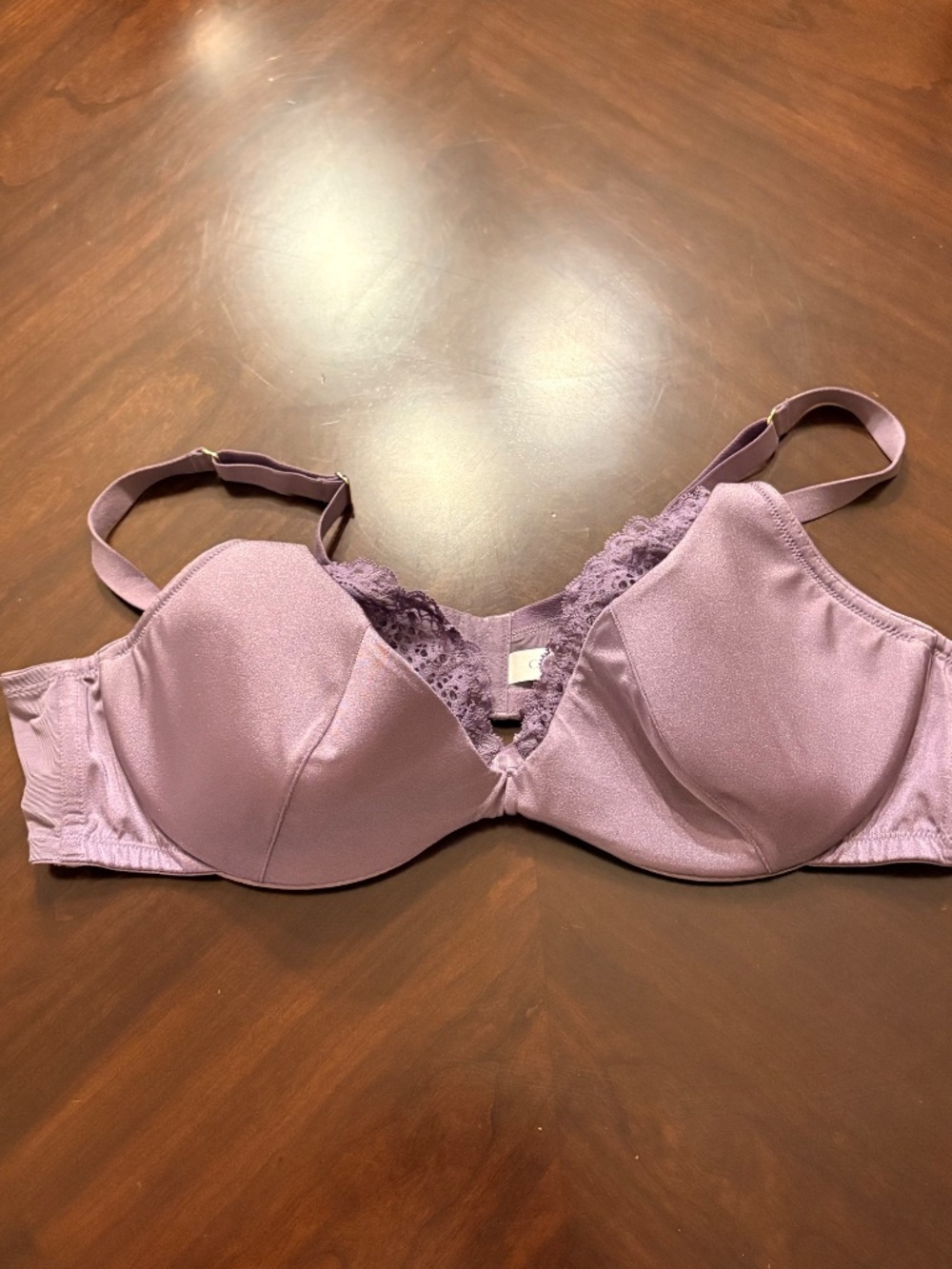 Cacique Lavender Lace Lightly Lined Balconette Bra 44C - Picture 8 of 9